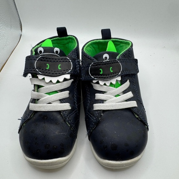 Carter's Other - Carter's Toddler Boy Size 5 Black and Blue Dinosaur Sneakers Shoes